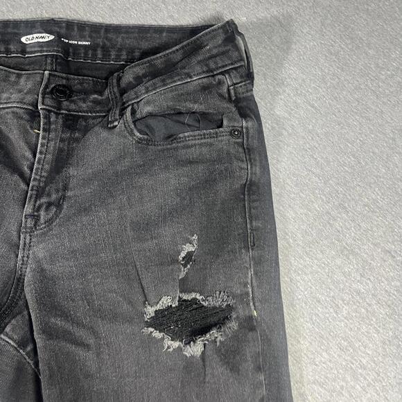 Old Navy Pop Icon Sizs 6 Skinny Black Ripped Jeans Womans pants Womans old navy - Picture 4 of 9